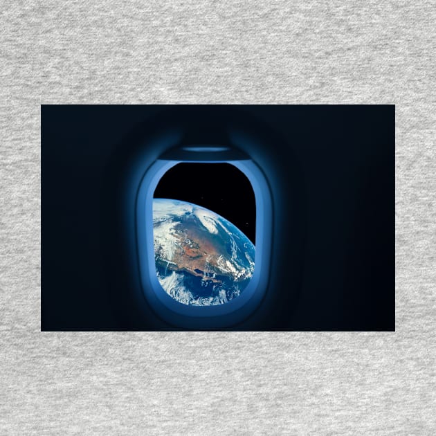 Space Travel Blue Planet Earth Window Seat by ernstc